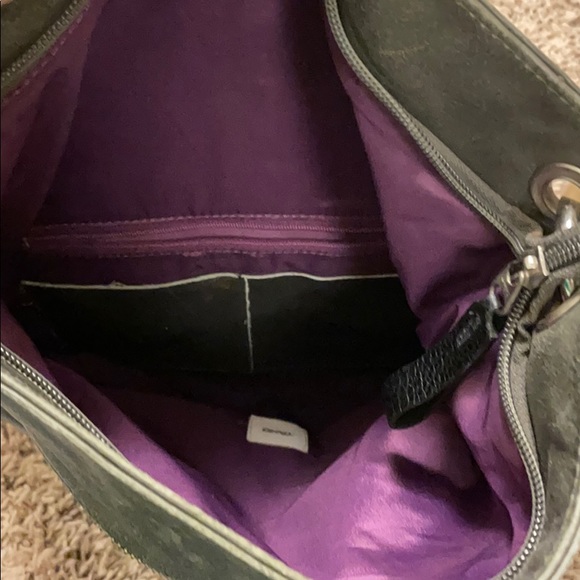 Tano Gray Foldable Leather Crossbody - Picture 6 of 6